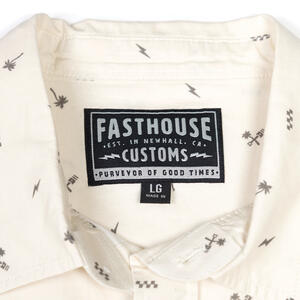 シャツ HUECLOSET NortonStripe Shirt Fasthouse Retrospect Button Up Shirt - Helmet House